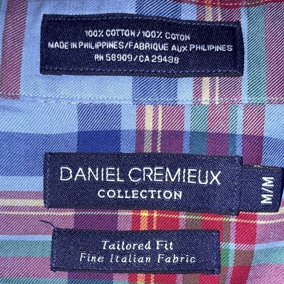 Daniel Cremieux Collection Plaid Western Snap Shirt Men’s Medium –Italian Fabric - Picture 13 of 14